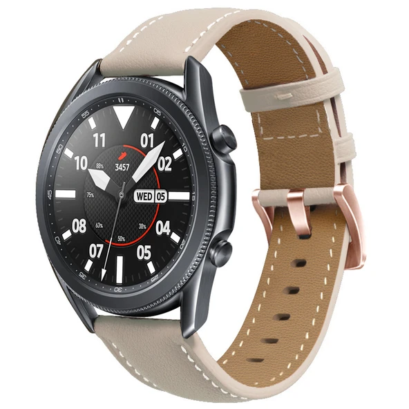Garmin Venu 2s Siyah Deri Kordon - Rose Gold Tokalı - 8