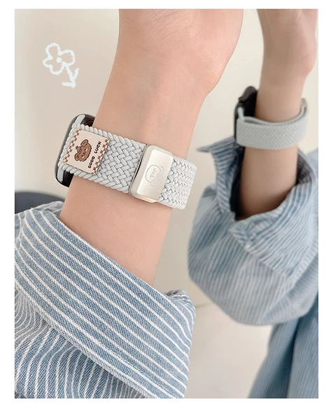 Apple Watch 38mm S3/2/1 Uyumlu Bordo Naylon Örgü Kordon - 9