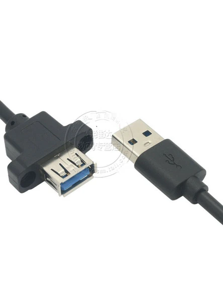 USB 2.0 Erkek - Dişi Uzatma Kablosu - Düz Başlıklı - Konveks 10mm - 0.15m - Resim 3