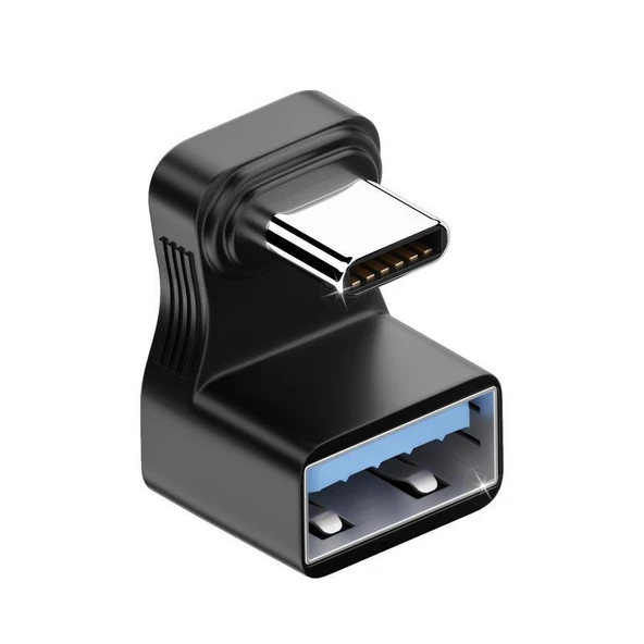 Type-C - USB-A Dişi OTG Adaptör - U Şekilli, 11mm Aralık - 5
