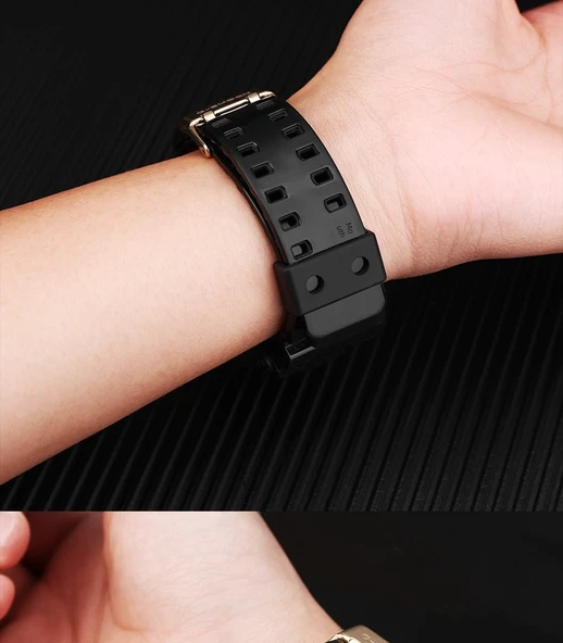 Casio 18mm TPU Siyah Saat Çerçevesi - 2'li Paket - Resim 10