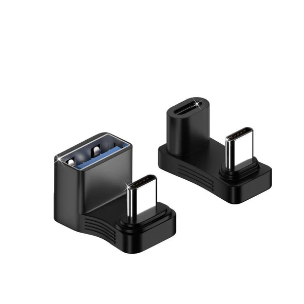 Type-C - USB-A Dişi OTG Adaptör - U Şekilli, 5mm Aralık