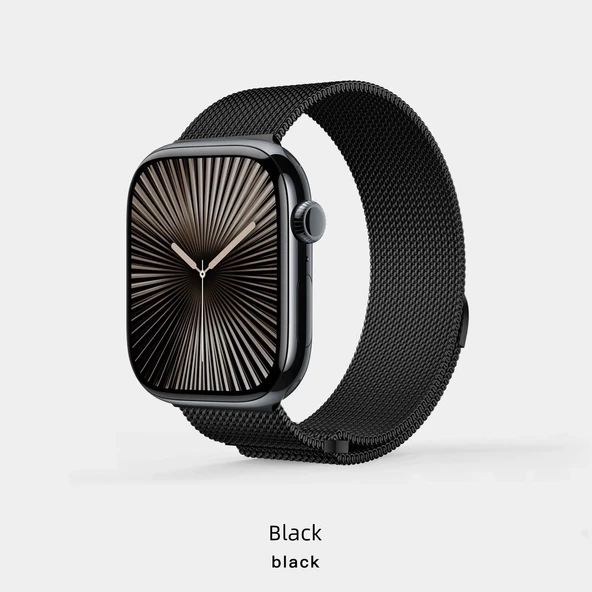 Apple Watch 40mm (4/5/6/SE) Grafit Siyah Manyetik Milanese Kordon