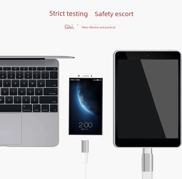 Çoklu Arayüz USB Adaptörü - Apple - Android Siyah Alaşım - 6