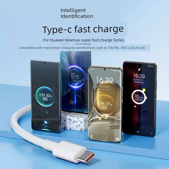 Type-C Hızlı Şarj Data Kablosu 120W 100W 2m - Üç Adet USB-A Arayüzü - 4