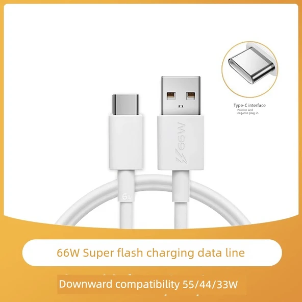 66W Süper Hızlı Şarj Type-C Data Kablosu - 2 Metre (Tek Paket)