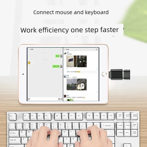 Lightning USB Flash Sürücü OTG Adaptörü - Altın - 5