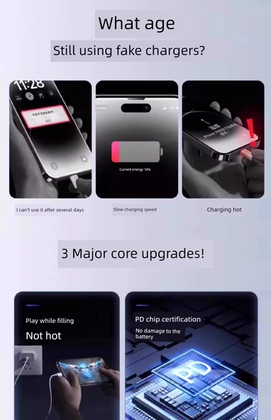 iPhone 8-14 için 45W PD Hızlı Şarj Lightning Kablosu - 1.5 Metre - 6