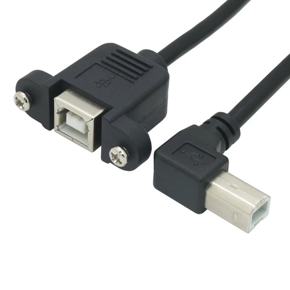 USB-B Yazıcı Uzatma Kablosu - 1.5m - Dirsek Başlık - 2