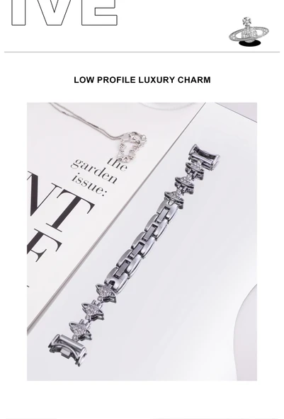 Huawei Bileklik 8/9/10 için Metal Saturn Kordon - Altın - Resim 8