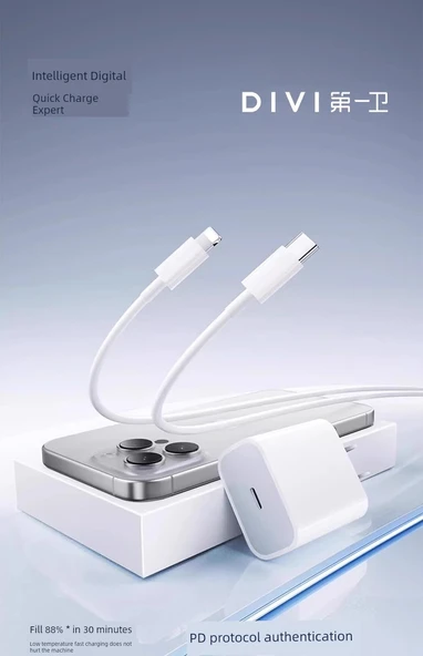 iPhone 8-14 için 45W PD Hızlı Şarj Lightning Kablosu - 1.5 Metre - 8