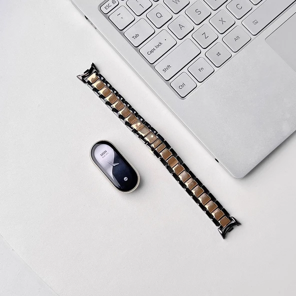 Xiaomi Mi Band 9 Seramik Kordon - Seramik Siyah Gül (Standart Versiyon)