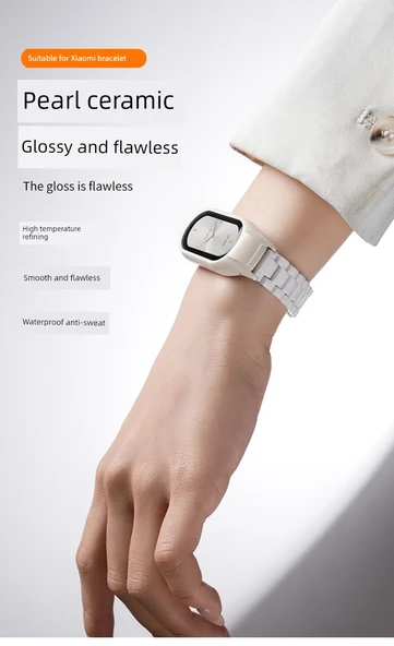 Xiaomi Mi Band 9 Seramik Kordon - Beş Boncuklu Seramik Siyah (Özel Versiyon) - 7