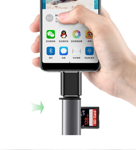 Lightning USB Flash Sürücü OTG Adaptörü - Altın - 7