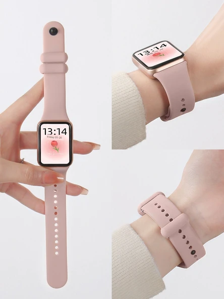 Xiaomi Bracelet 8 Pro Silikon Kordon - Kayısı Rengi - 5