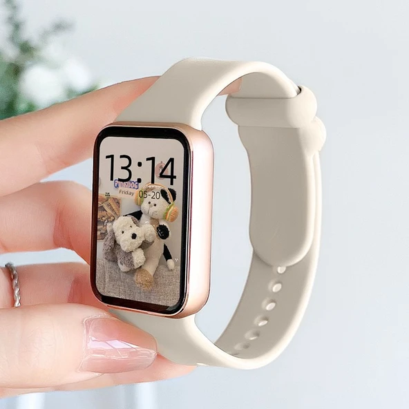 Xiaomi Bracelet 8 Pro Silikon Kordon - Kayısı Rengi