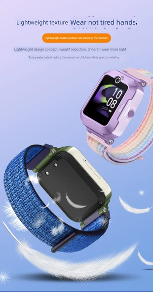 Çocuk Akıllı Saat Naylon Örgü Kordon - 5 Uyumlu - Uzun 21cm - Siyah - Resim 10