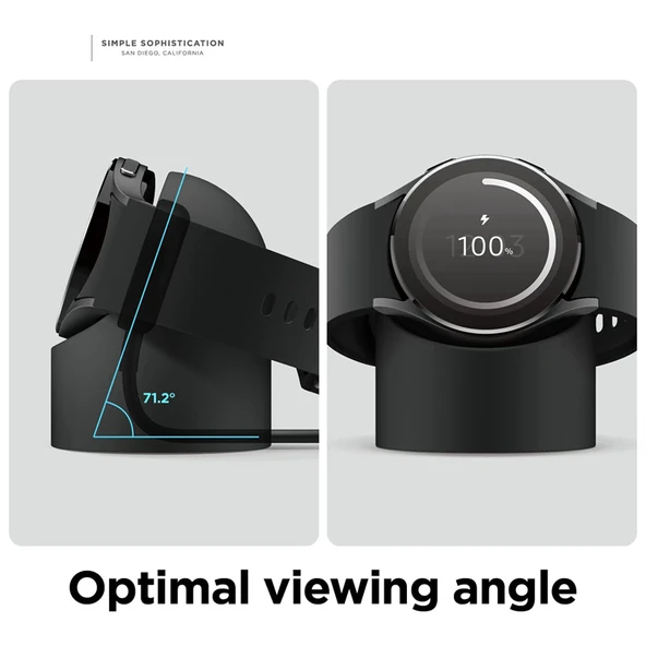 Samsung Watch 5 40/44mm için Silikon Şarj Standı - Açık Mavi - 9