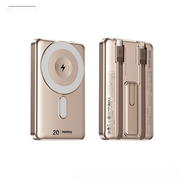 Manyetik Kablosuz Powerbank 5000mAh - Altın