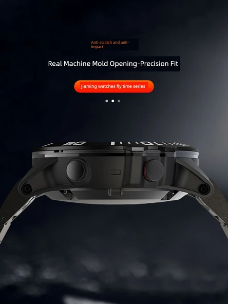 Garmin Fenix 5/5 Plus Uyumlu Gümüş Çerçeveli Siyah Yazılı Havacılık Alaşımlı Metal Halka ve 5 Adet Siyah Toz Tıkacı - 5