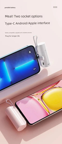 10000mAh Hızlı Şarj Taşınabilir Powerbank - Yeşil (Apple + Type-C/Huawei) - Resim 7