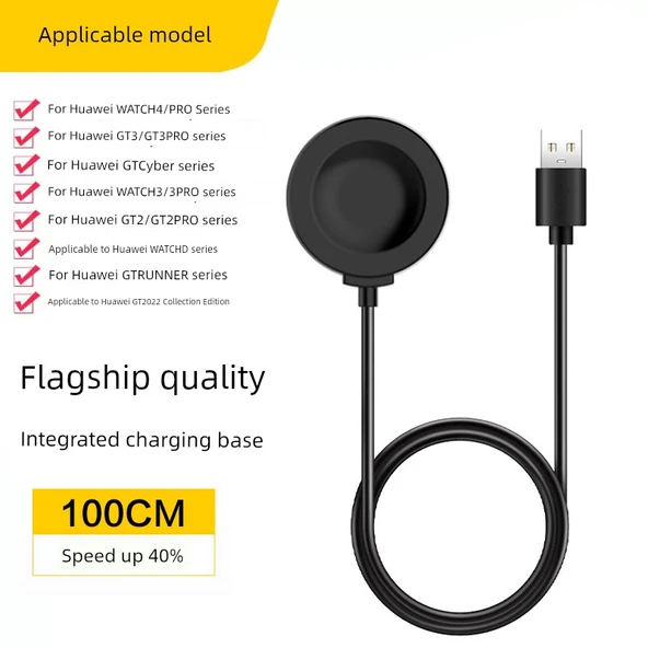 Huawei Watch GT Cyber Tek Parça Şarj Aleti - Siyah