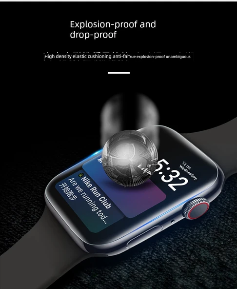 Apple Watch 42mm (1-3 Gen) Hidrojel Ekran Koruyucu Film - 2 Adet - 9
