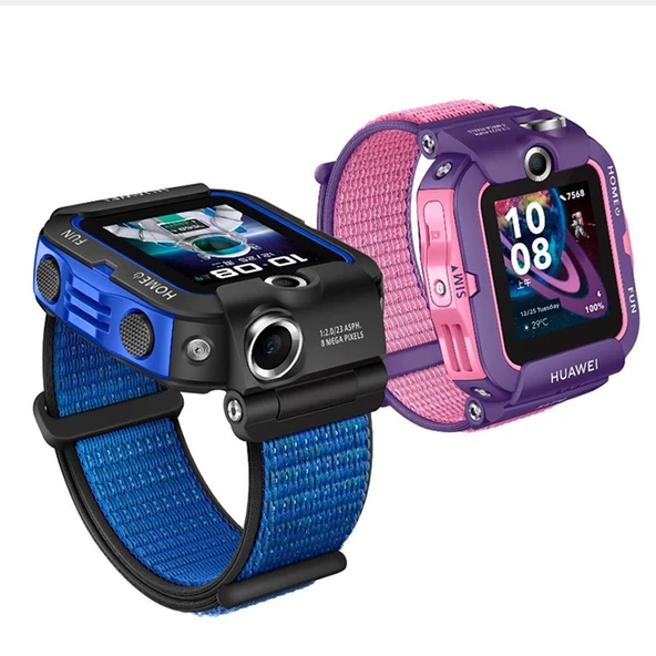 Huawei 4X Çocuk Akıllı Saat Naylon Kordon - Şarap Kadehi Köpek Yavrusu - Sis Moru - Resim 2