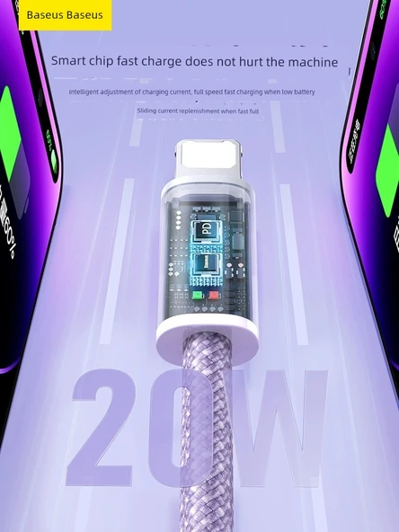 Type-C Lightning Kablo - Beyaz - 1 Metre - 20W - 3