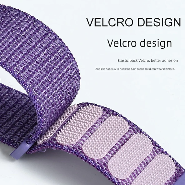 Huawei 4X Çocuk Akıllı Saat Naylon Kordon - Şarap Kadehi Köpek Yavrusu - Sis Moru - Resim 4