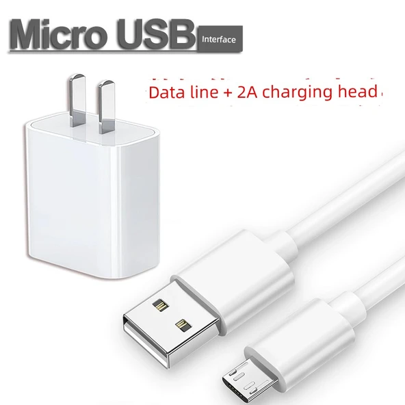 Trapezoidal Micro USB Data Kablosu - 1.5m - 2A Şarj Başlıklı