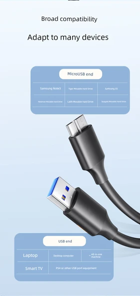 USB 3.0 Yüksek Hızlı Data Kablosu - 1.5m, Type-C Alaşım Kılıf-3 - 10