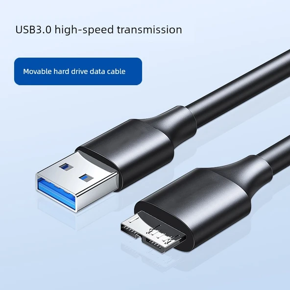 USB 3.0 Yüksek Hızlı Data Kablosu - 0.5m, Type-C Plastik Kılıf - 2