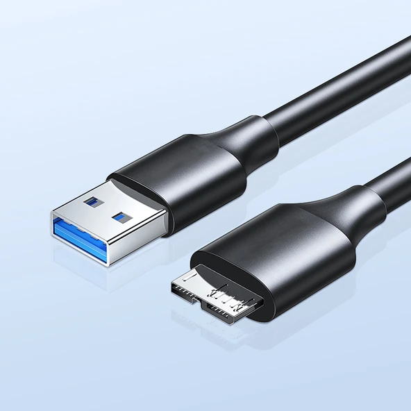 USB 3.0 Yüksek Hızlı Data Kablosu - 0.5m, USB Plastik Kılıf