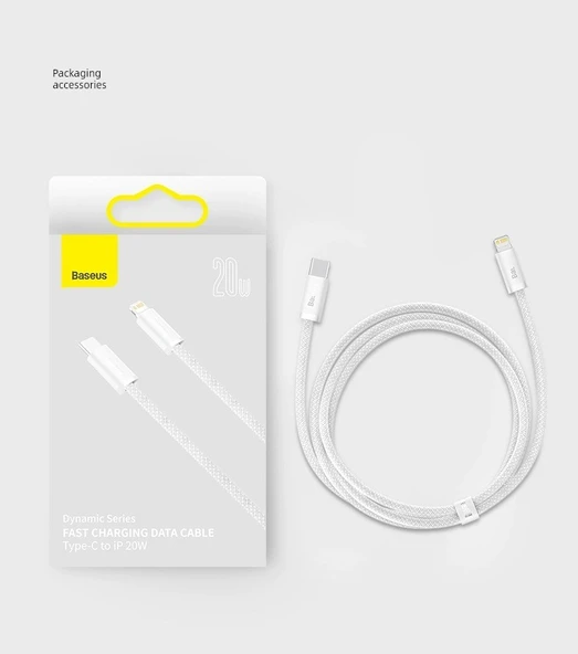 Type-C Lightning Kablo - Beyaz - 1 Metre - 20W - 5