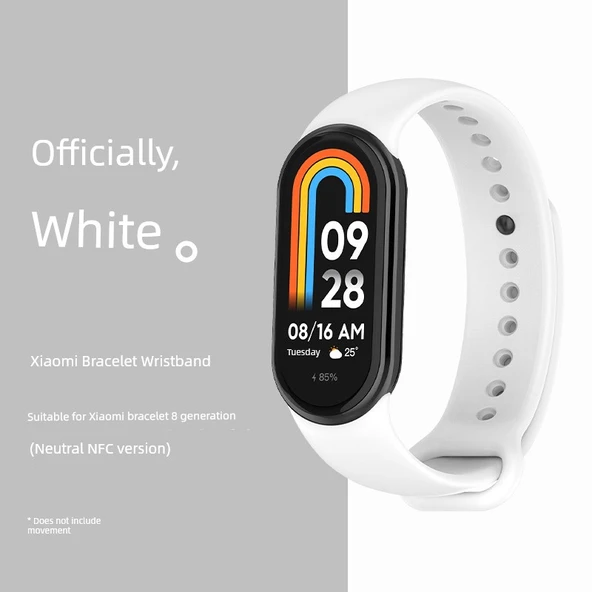Xiaomi Mi Band 8 Beyaz Silikon Kordon