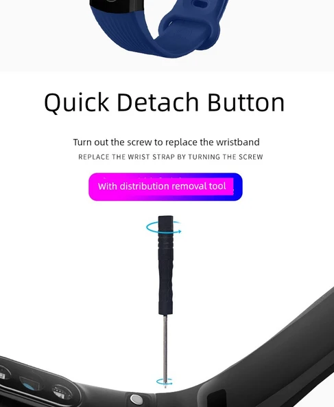 Huawei Honor Bileklik 3/3Pro/4Pro Uyumlu Pembe Silikon Kordon - 10