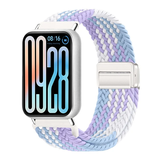 Redmi Watch 5 Lite Mıknatıslı Tokalı Naylon Örgü Kordon - Menekşe