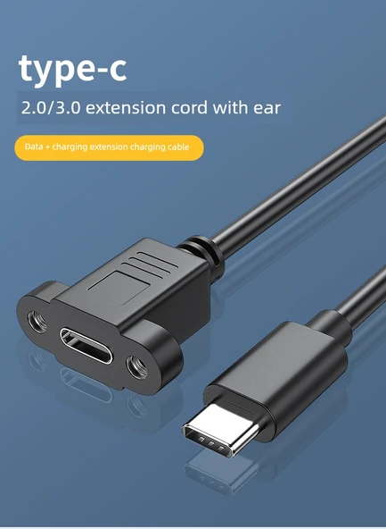 Type-C USB 3.1 Uzatma Kablosu - 1m - 16 Çekirdek - 10GPBS - 7