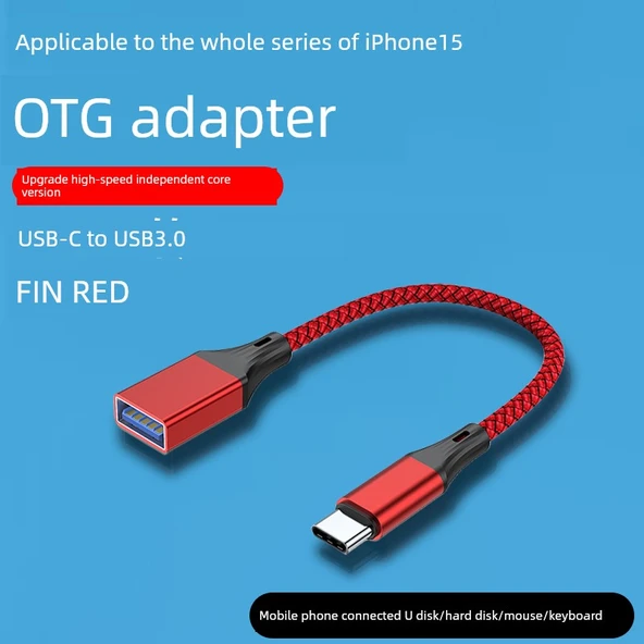USB-C - USB 3.0 OTG Adaptör - Pembe - Yüksek Hızlı