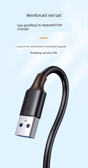 Type-C Micro USB 3.0 Hızlı Data Kablosu - 1m Type-C Alaşım Kılıf - 8