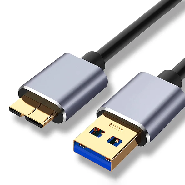 Type-C Micro USB 3.0 Hızlı Data Kablosu - 2m USB Alaşım Kılıf