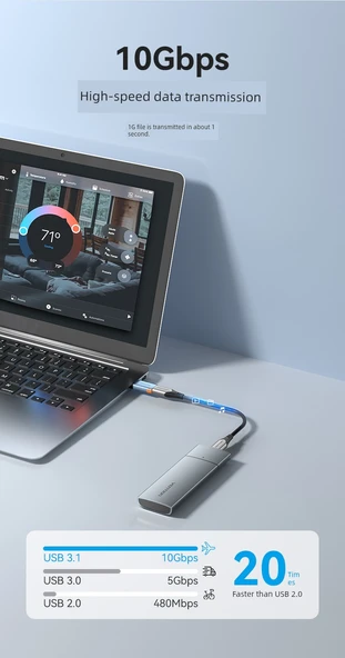 USB - Type-C 2.0 OTG Adaptör - Mini Kompakt (480Mbps) - 4