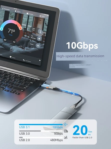 USB - Type-C 2.0 OTG Adaptör - Mini Kompakt (480Mbps) - 2