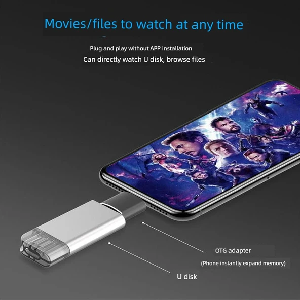 OTG Adaptörü - Type-C USB 3.0 - Siyah - 4