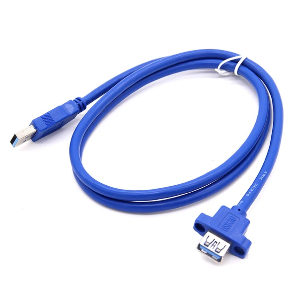 Yüksek Hızlı USB 3.0 Uzatma Kablosu - 0.5m Mavi - 12
