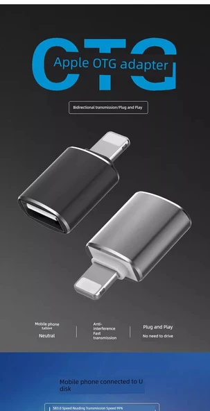 OTG Adaptörü - Type-C USB 3.0 - Siyah - 7