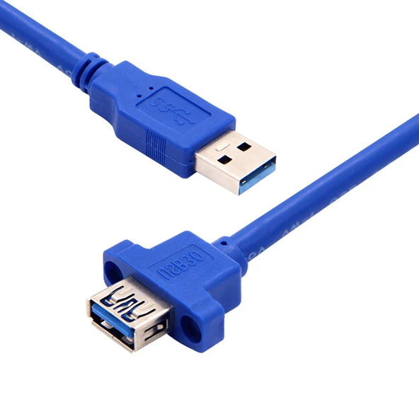 Yüksek Hızlı USB 3.0 Uzatma Kablosu - 0.5m Mavi - 5