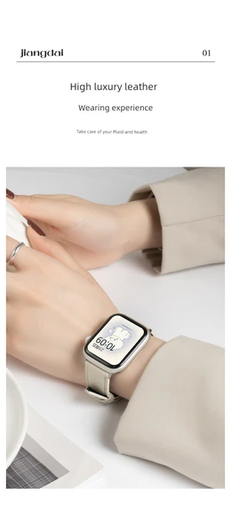 Apple Watch 1-9/SE 45/44/42mm için Litchi Desenli Deri Kordon - Koyu Kahverengi (Model 1) - 11
