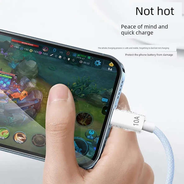 Siyah 120W USB-C - USB-C Hızlı Şarj Kablosu - 0.25M - Çift Type-C - 2 Adet - 4